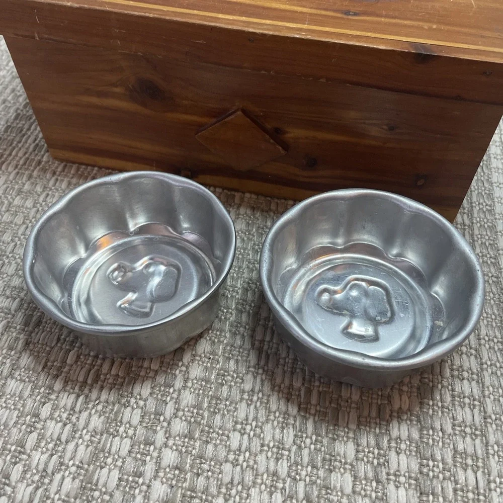 Dog Treat Molds Embossed Canine Puppy Head Aluminum‎ Bakeware Cupcake Muffin